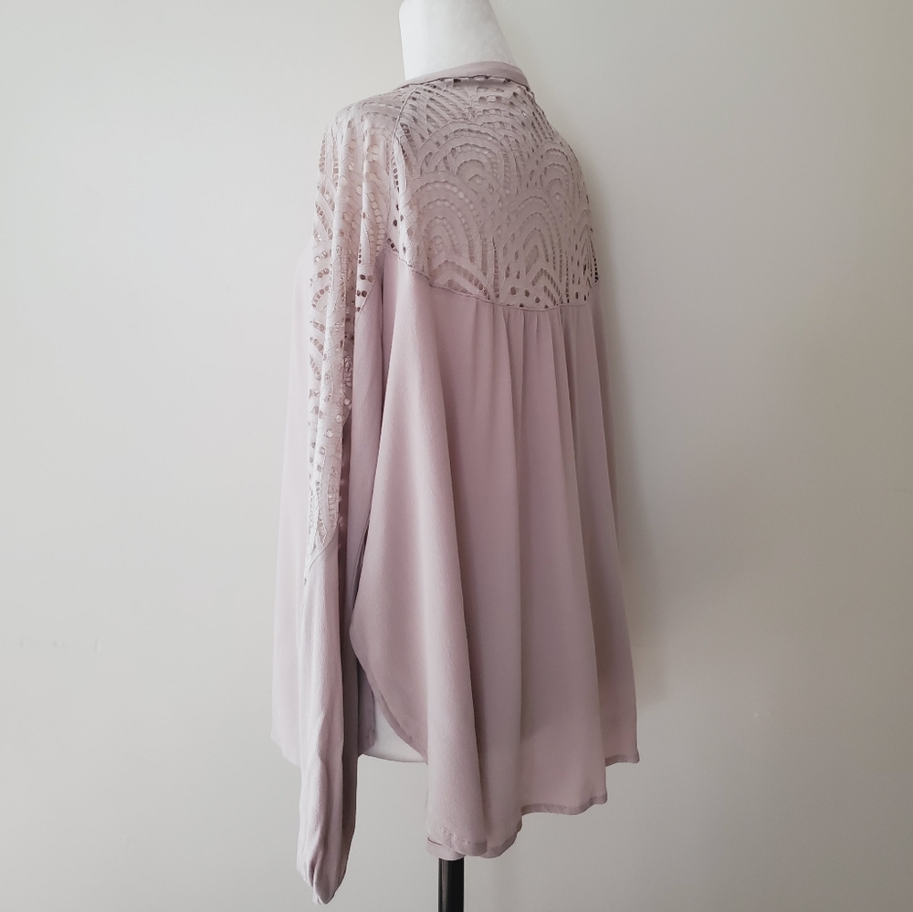 Gentle Fawn Lace Inset Button Down Blouse - Picture 9 of 16